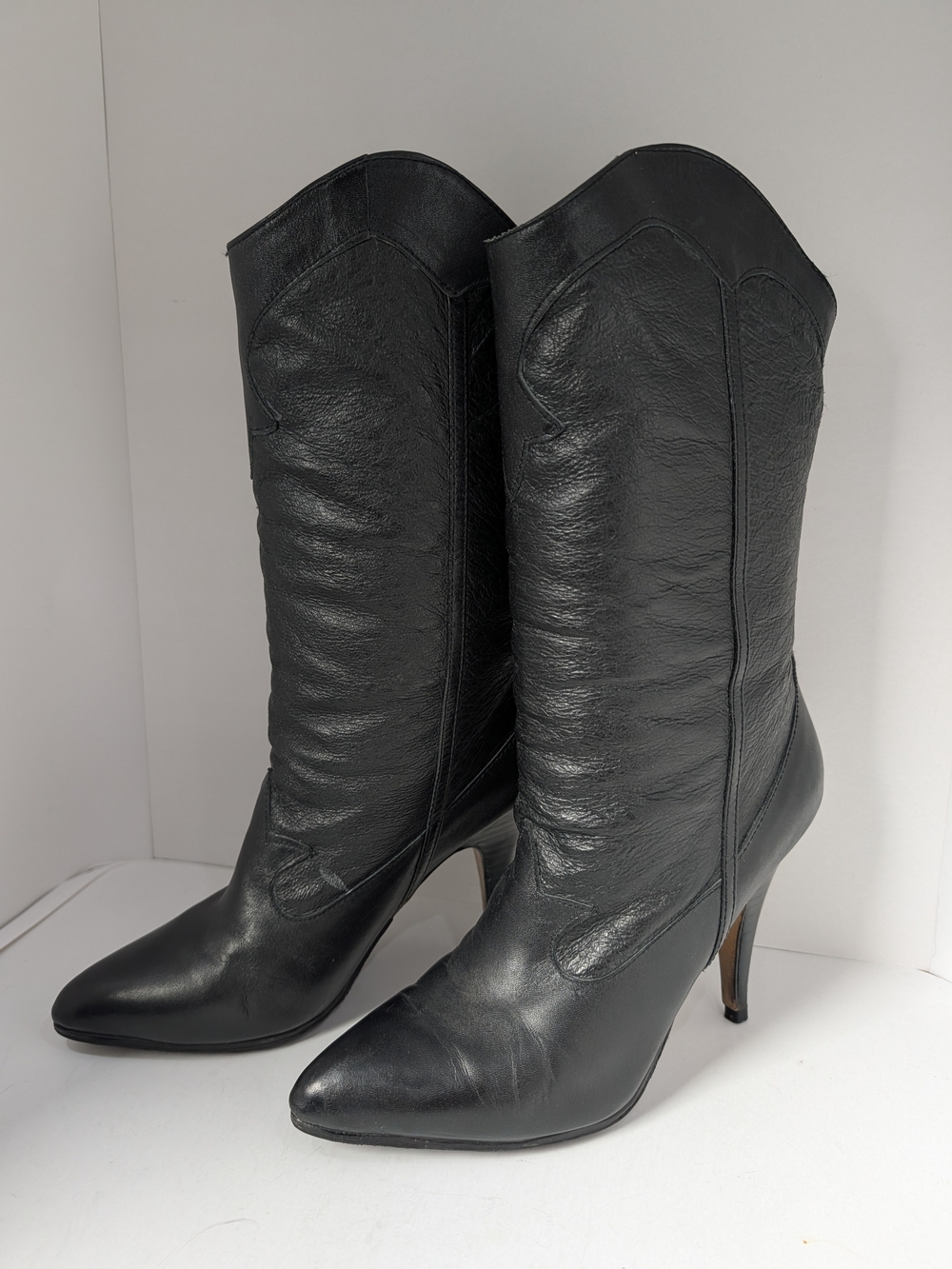 Vintage upper leather heels Boots cats paws soles womens size 7